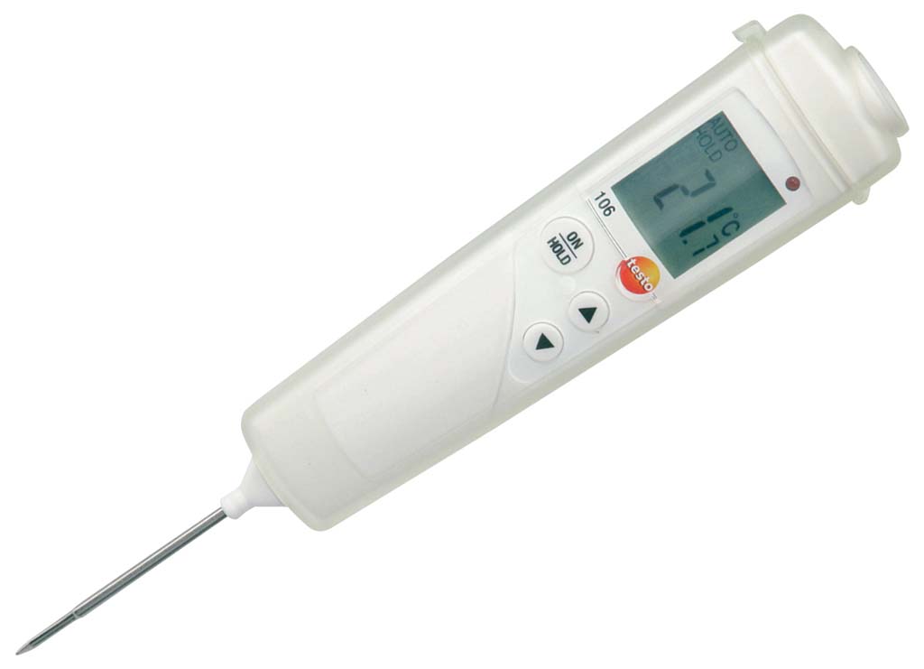 ﾃｽﾄｰ　食品用ﾃﾞｼﾞﾀﾙ中心温度計　防水型　testo106　0563･1063･08