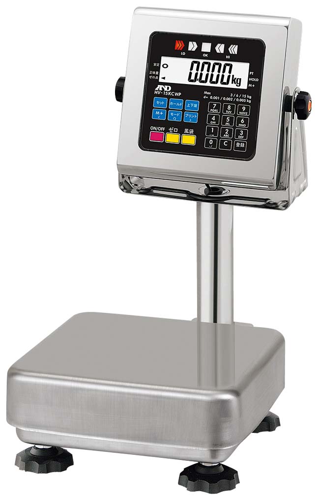 Ａ＆Ｄ　防水・防塵デジタル台はかり　HV-15KCWP-K　検定済品