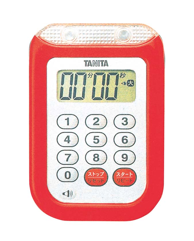 タニタ　防水大音量　タイマー　１００分計　ＴＤ－３７７　ﾚｯﾄﾞ